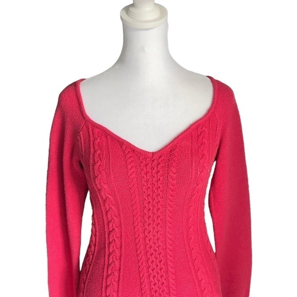 Free People - NWT Small World Mini Long Sleeve Sweater Dress Sz S - Picture 4 of 10